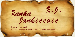 Ranka Jankićević vizit kartica